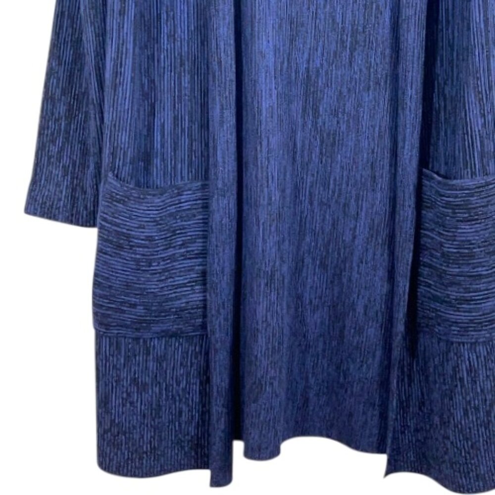 Hugo Boss Long Ribbed Cardigan Blue Size Medium Pre-Loved - Picture 4 of 6
